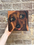 Puppy Eyes Dachshund Dog Art Print – Print
