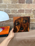 Puppy Eyes Dachshund Dog Art Print – Print